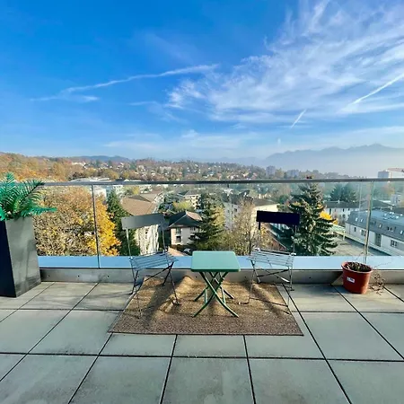 Penthouse 360 View 2br, Large Terrace Apartment Lausanne