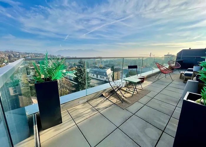 Penthouse 360 View 2br, Large Terrace 아파트 로잔