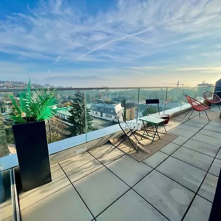 Penthouse 360 View 2br, Large Terrace 公寓 洛桑